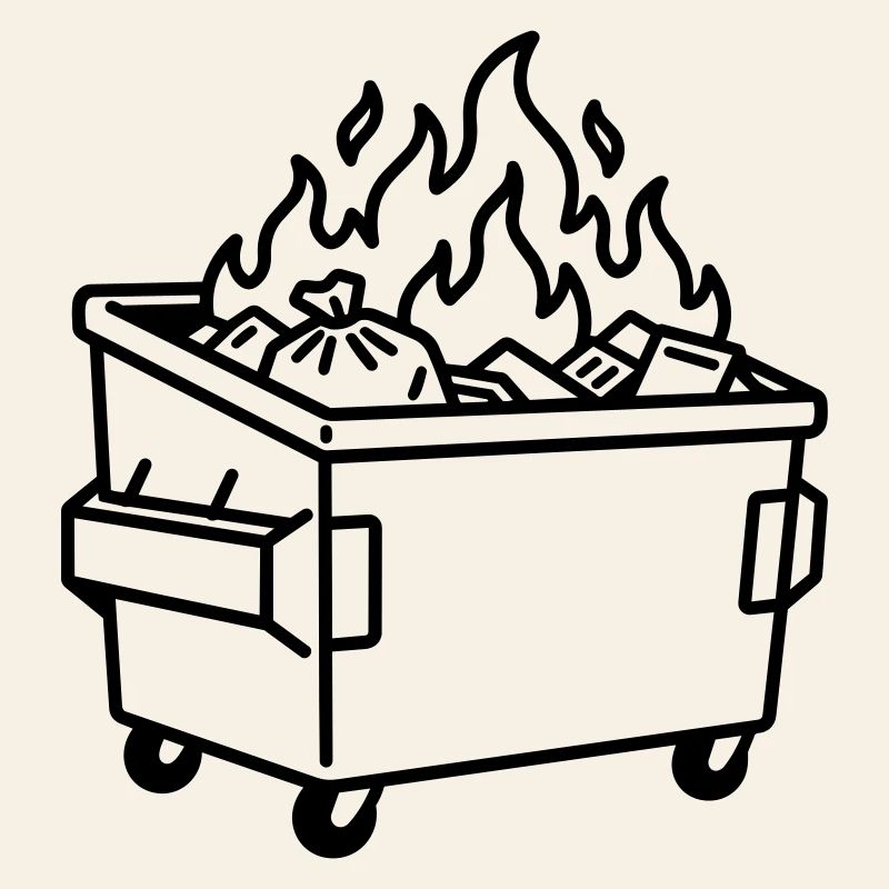 Müllcontainer-Feuer