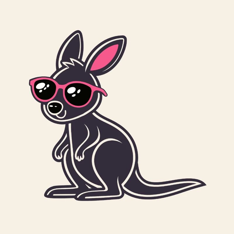 Dark Kangaroo Pink Glasses