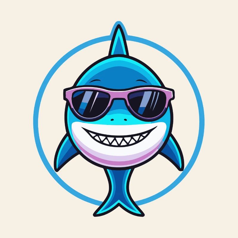 Requin stylé lunettes de soleil