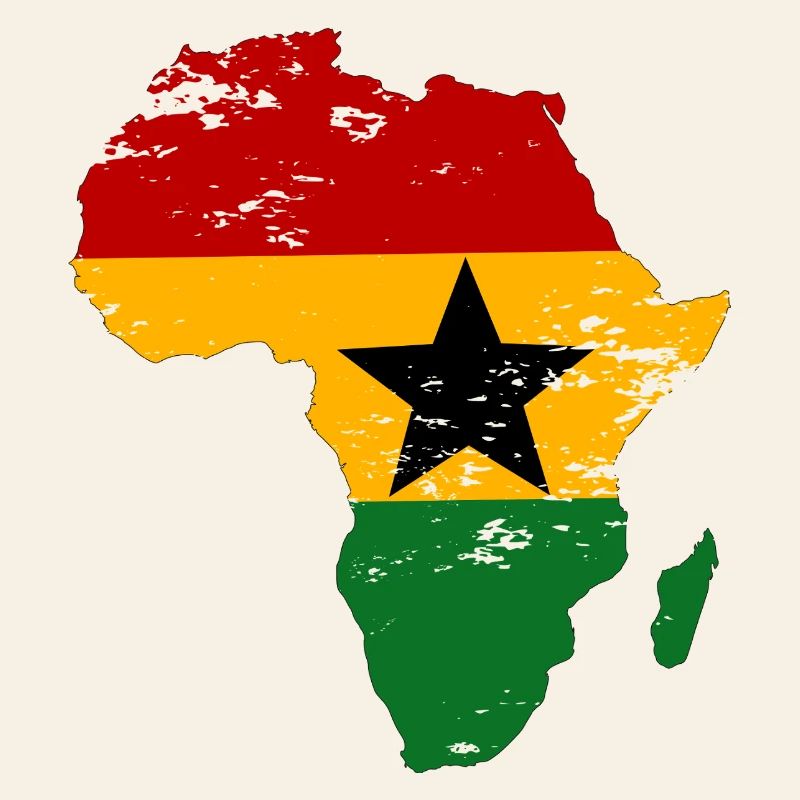 Drapeau du Ghana Afrique utilisé