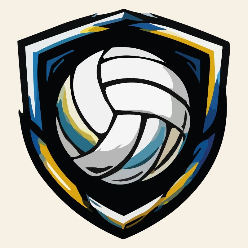 Volleyball Shield Emblem