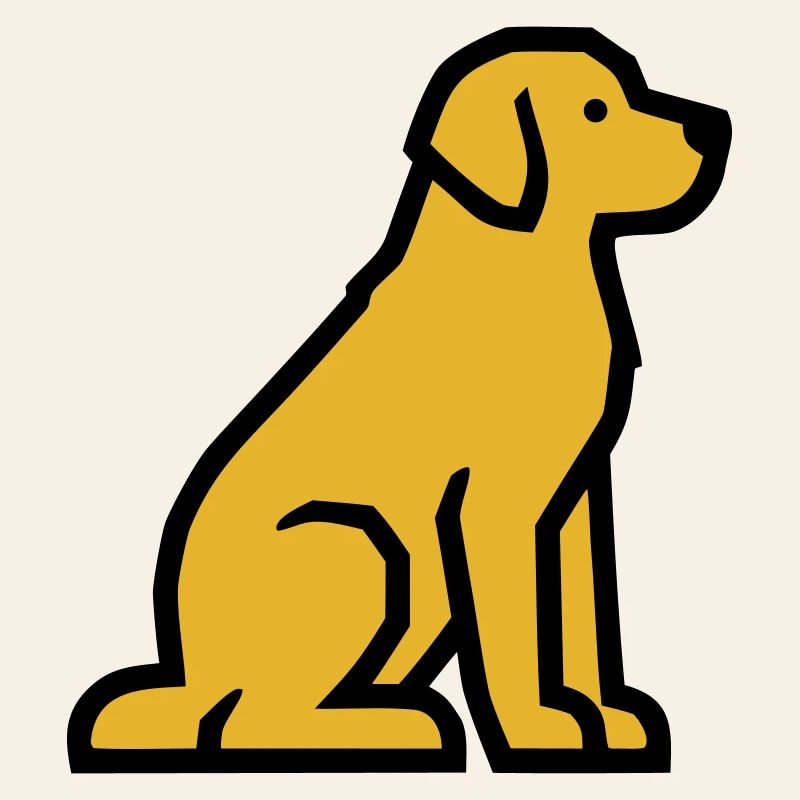 Sitzender Hund Golden Retriever Hundeschule