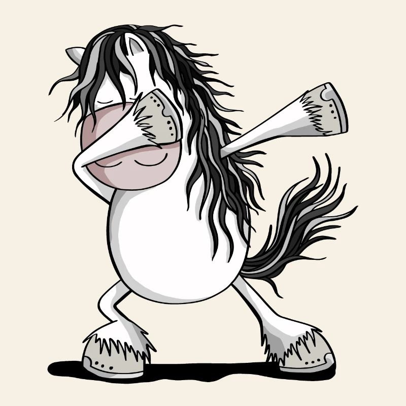 Cooles Dab Dance Schimmel Pferd Fun Dabbing Pony