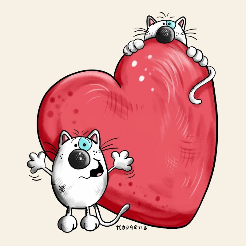 Cat with heart