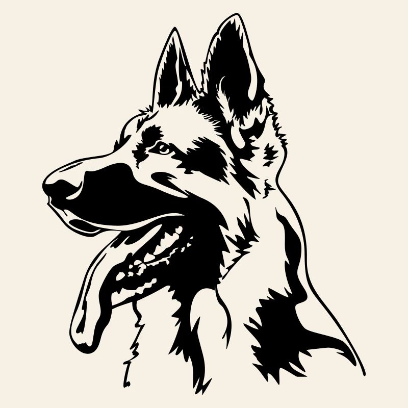 German shepherd head