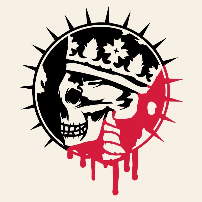 Skull with Crown Graffiti Patch