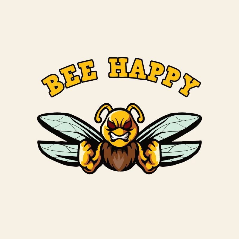 Bee Lucky Motif with Aggression