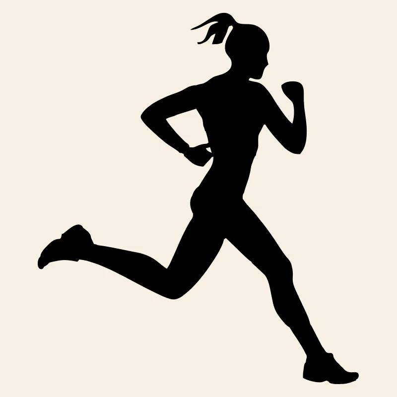 Läuferin oder Läuferin beim Laufen