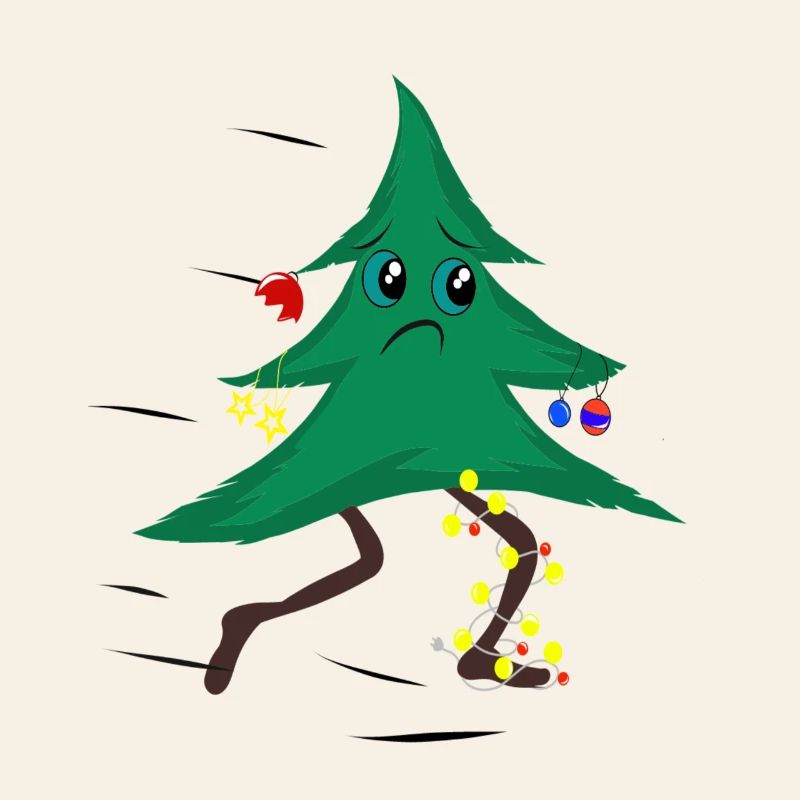 Running Christmas tree