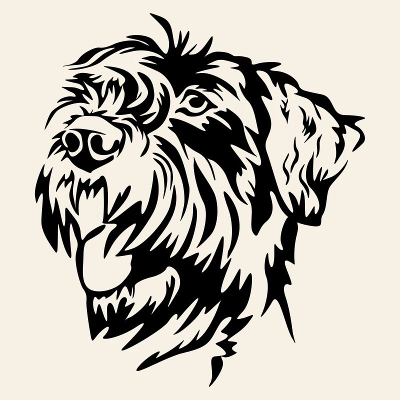 Tête de schnauzer géant
