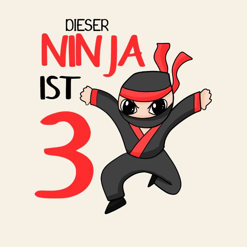 3 Jahre Junge Ninja - 3 Geburtstag - Ich bin 3