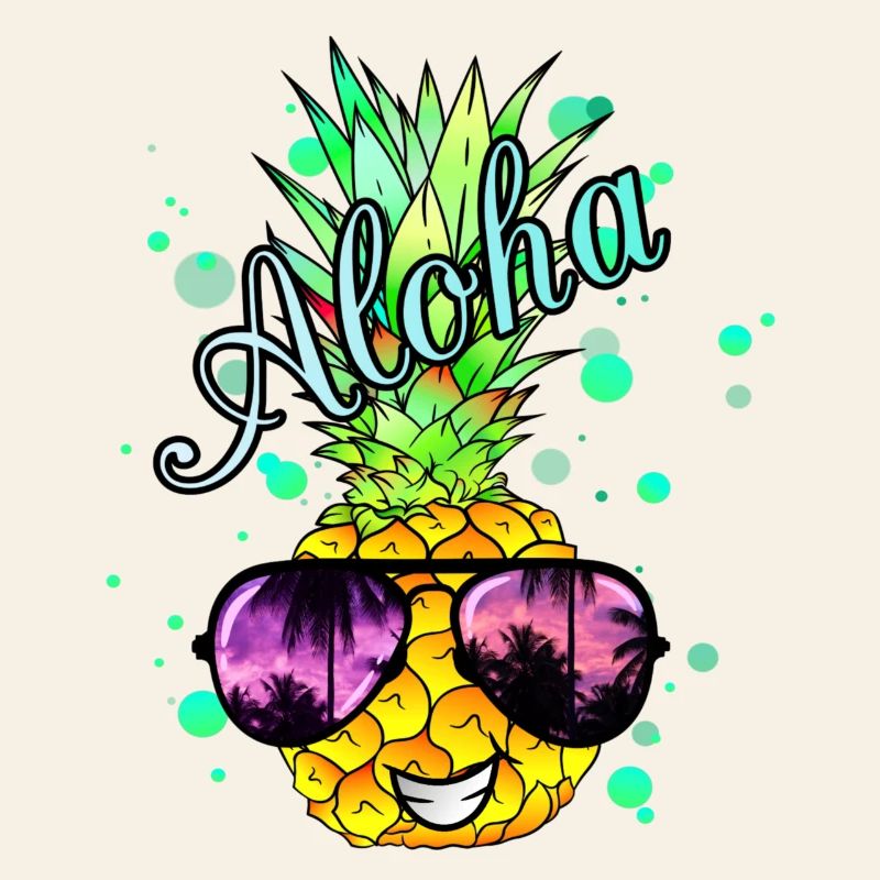 Ananas Aloha avec des éclaboussures de peinture