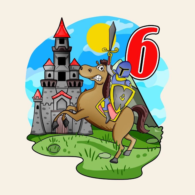 Knight 6th Birthday 6 Years Young Gift