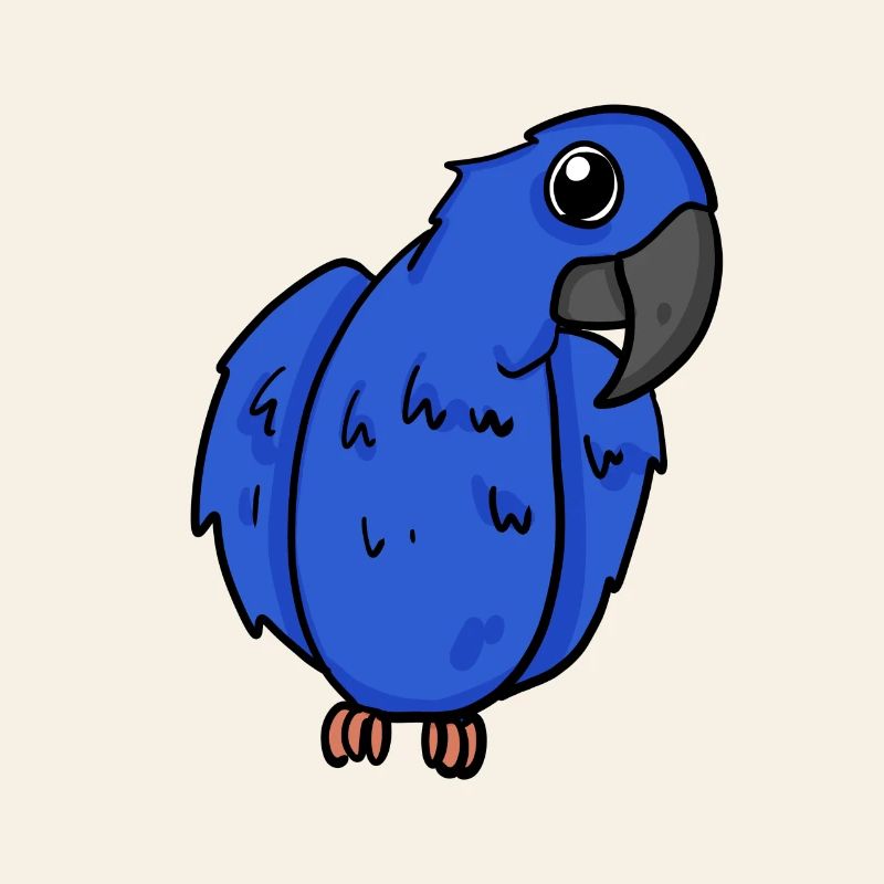 Oiseau perroquet d’ara jacinthe