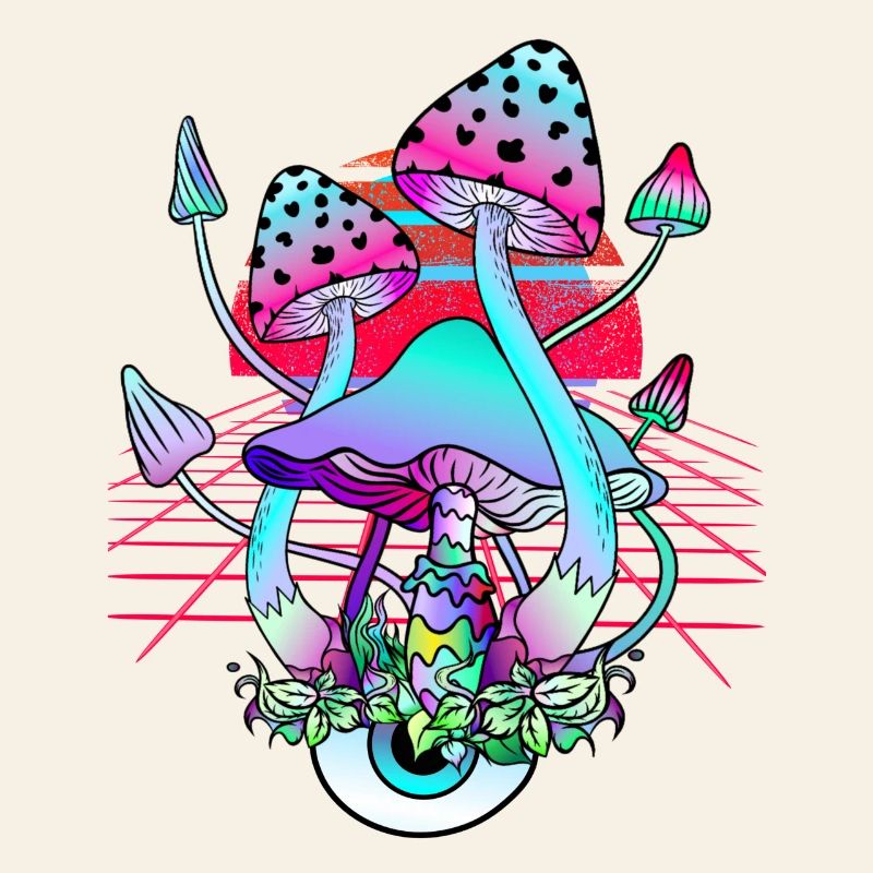 Champignons Psychédéliques - Retro Wave Sunset