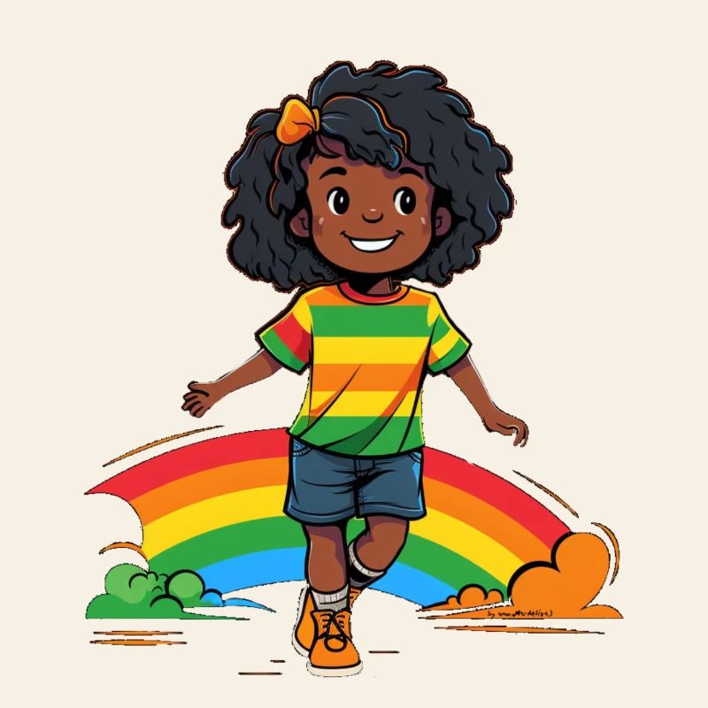 Lebendige Regenbogen Kinderdesign