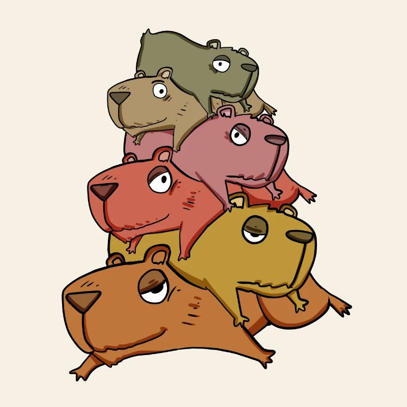 Capybara pile capybara