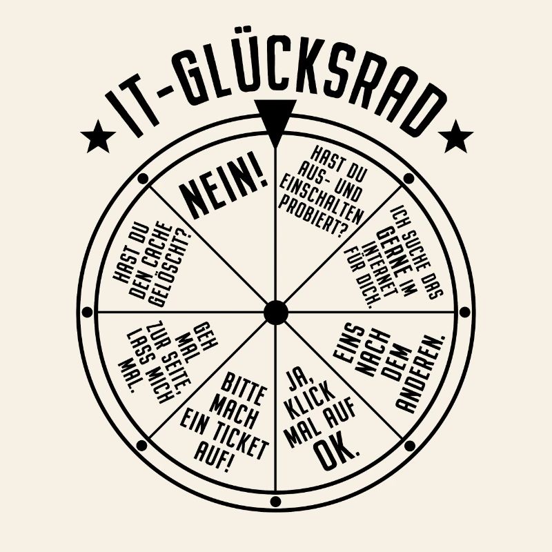 IT Support Glücksrad Service Desk IT Helpdesk Nerd