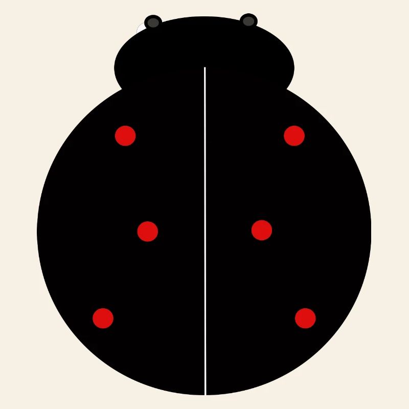 Black Ladybug with Red Dots