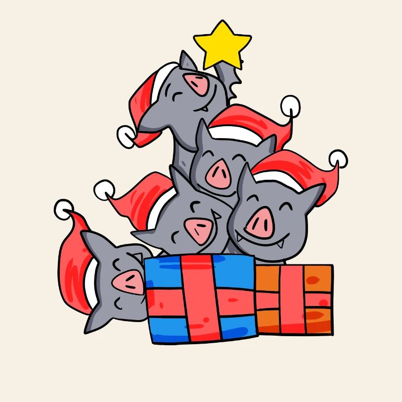 Bat Christmas Tree Christmas