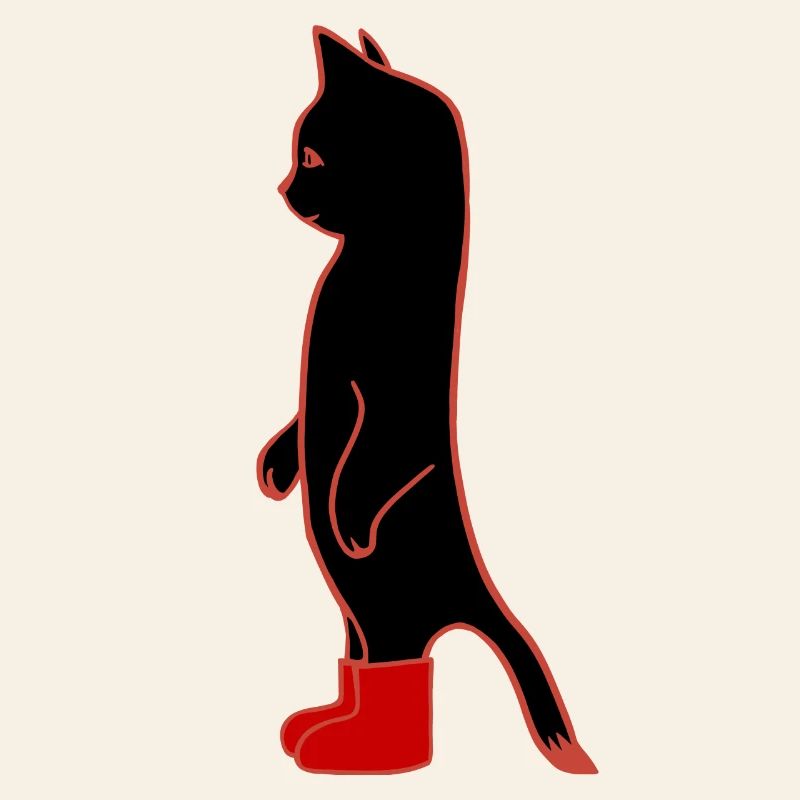 Chat Noir avec Bottes Rouge 