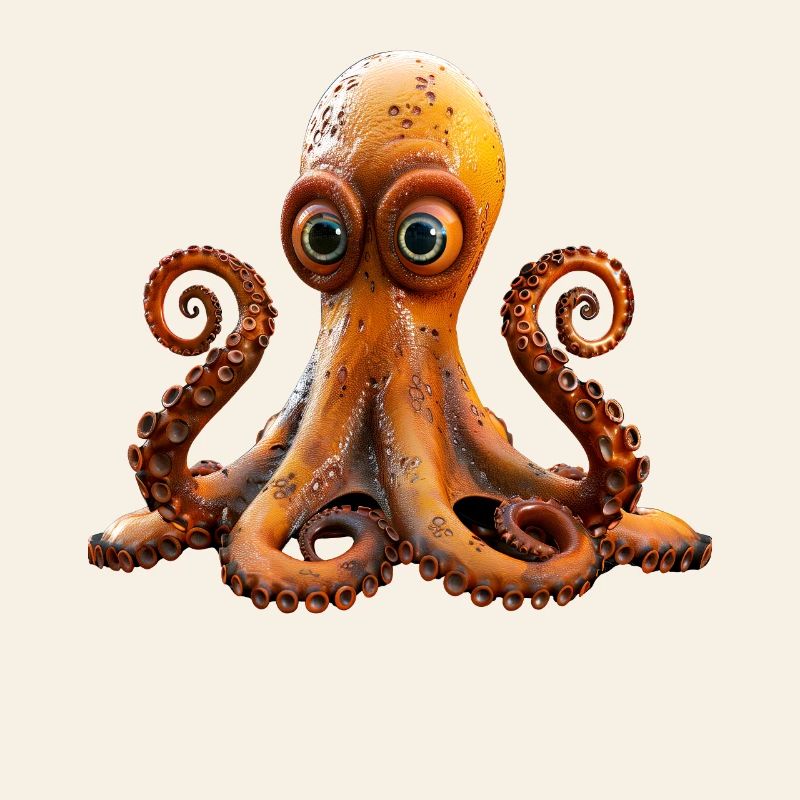 Octopus Small Octopus Cuttlefish Cute Octopus