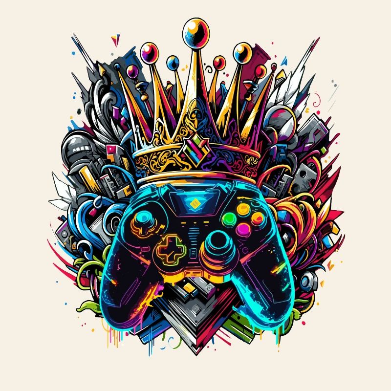 Königlicher Graffiti Gaming Controller
