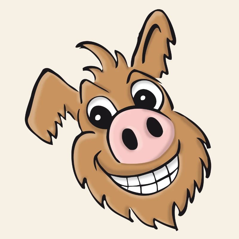 Chien cochon - amical