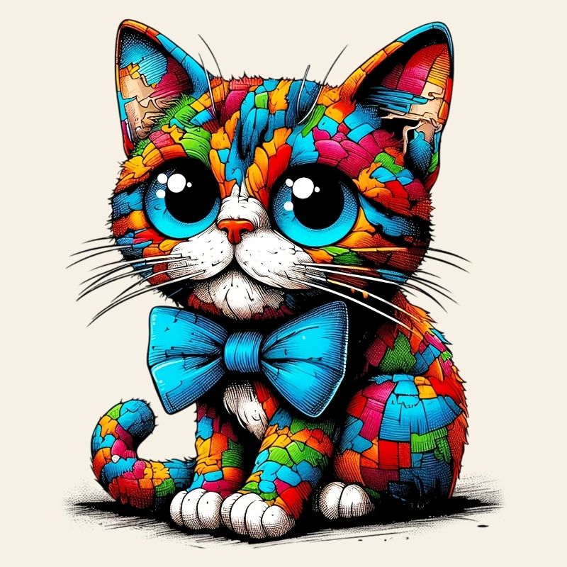 Cat with bow tie