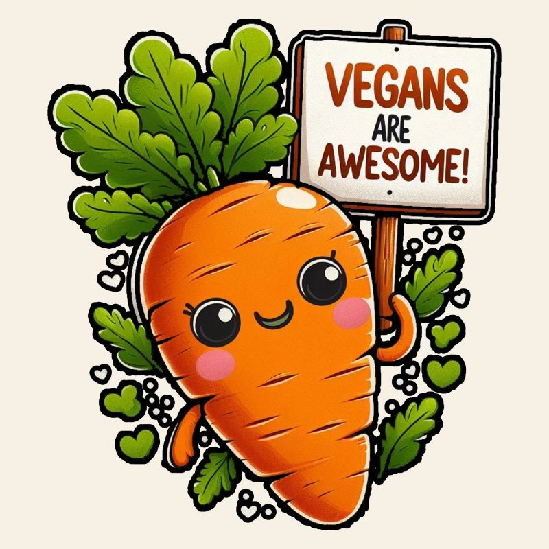 Vegane Karotten-Maskottchen sind super