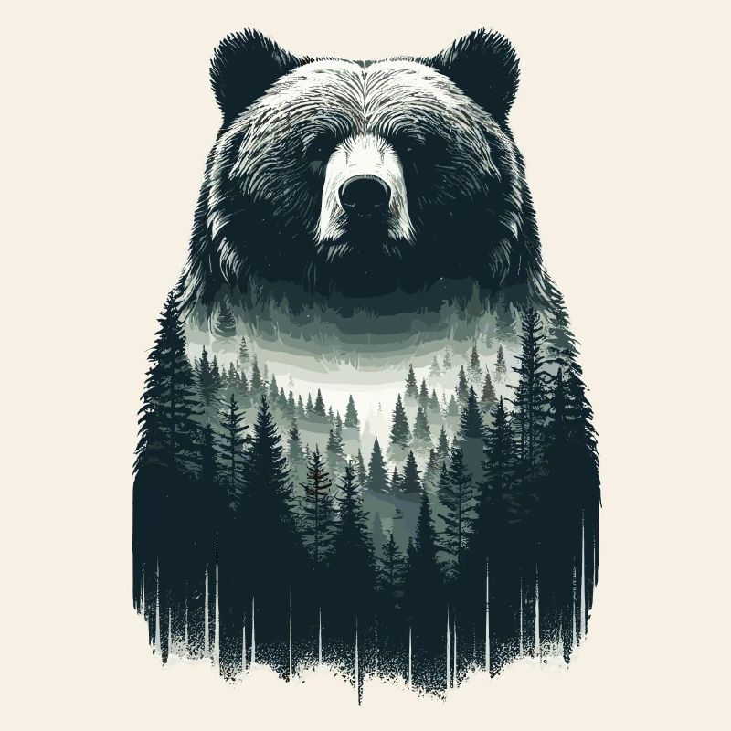 Bären Wald Kunst