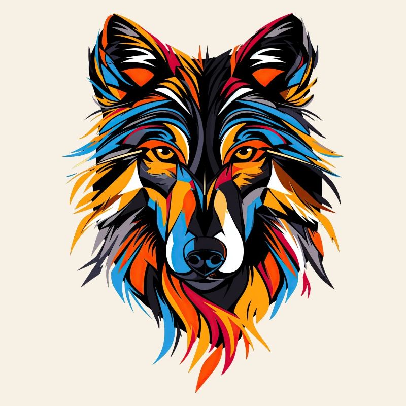Loup Motif Loups Wolf Pack Gris Wolfhound Wolf