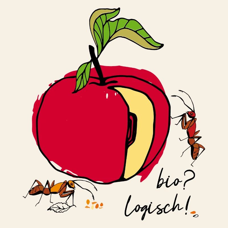 Bio, pomme aux fourmis