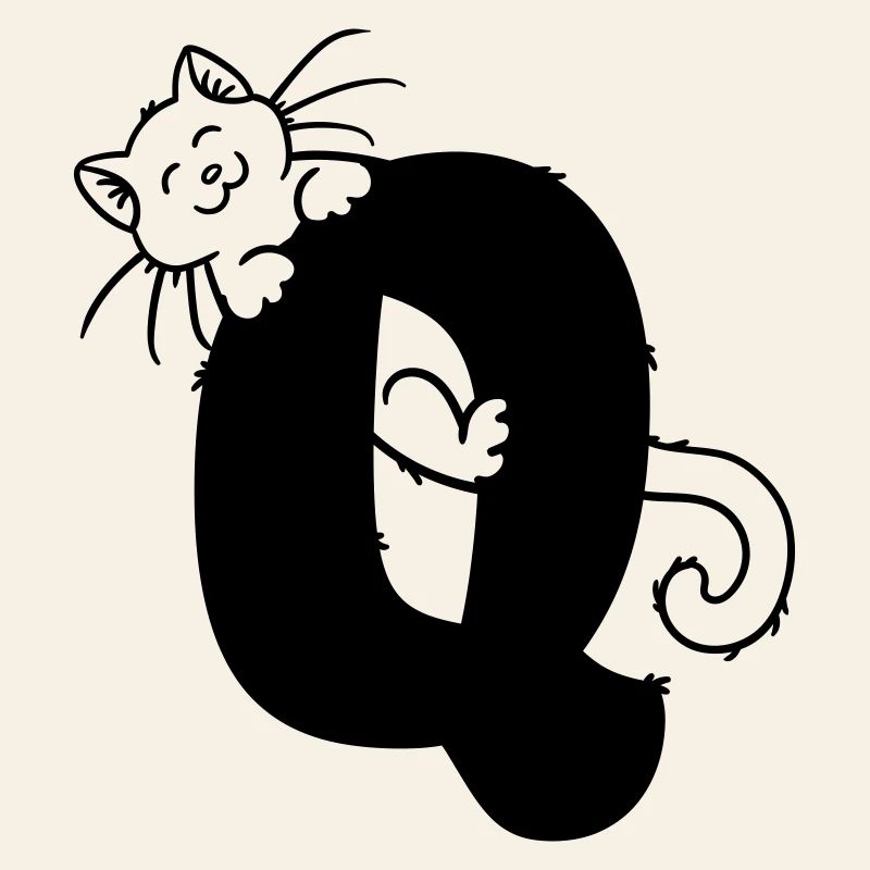 Lettre Q chat