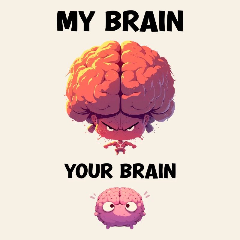 My Brain Your Brain Sarcasm Cartoon Brain