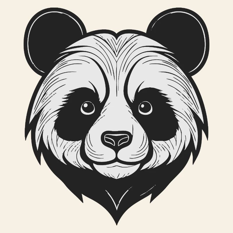 Conception de masque de panda charmant