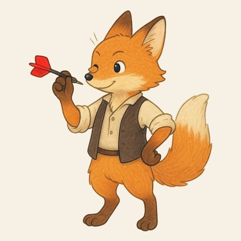 Fuchs beim Darten