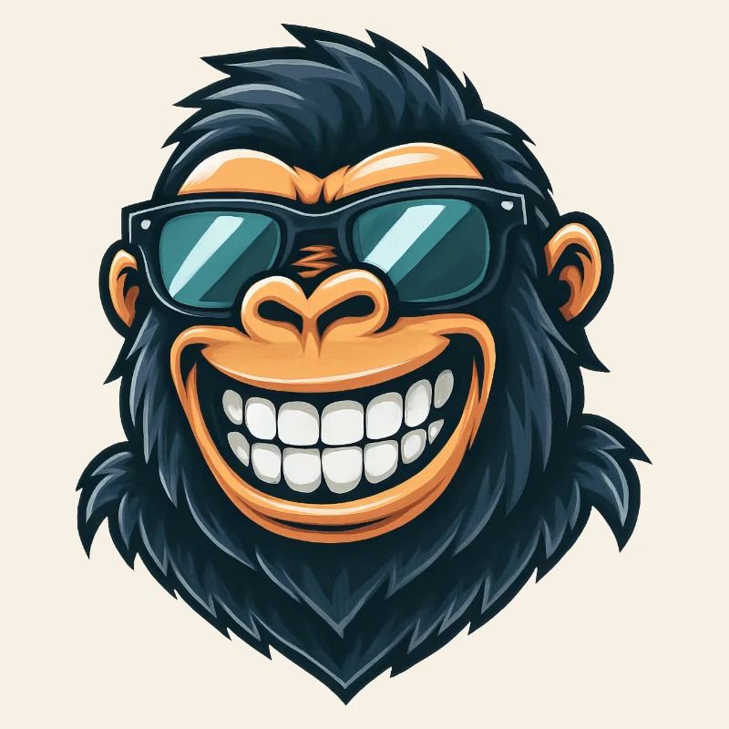 Cool Gorilla Sunglasses Summer Grin
