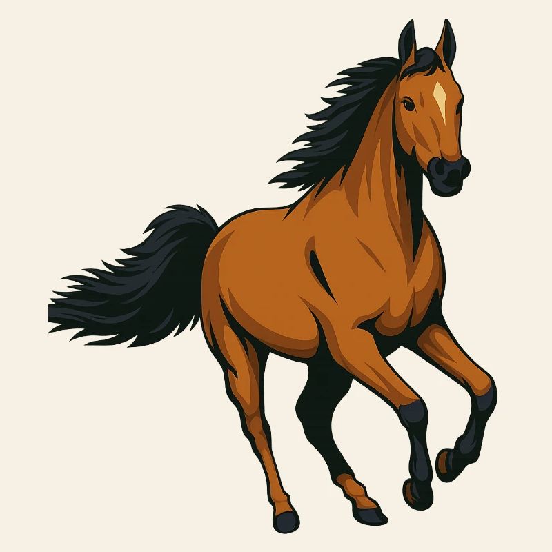 Galloping Amber Stallion