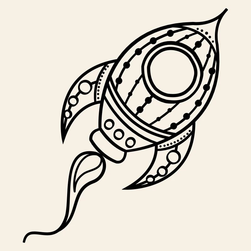 Fusée Doodle Voyage dans l’espace