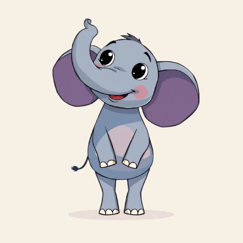 Conception graphique d’éléphant mignon