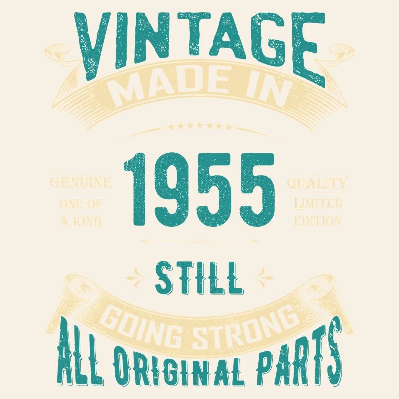 Conception de texte classique vintage de 1955