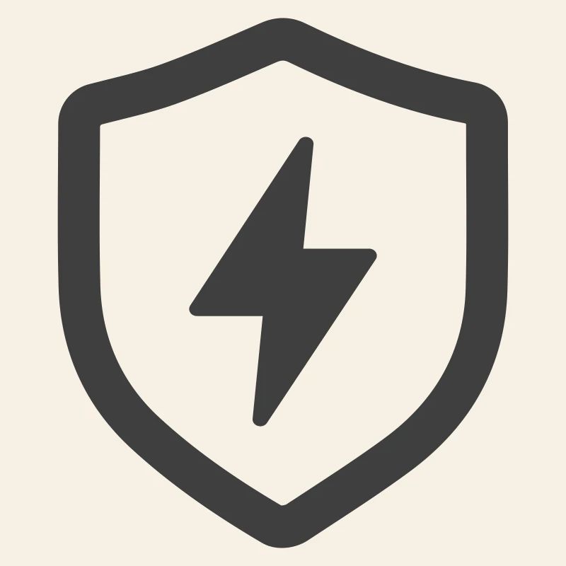 Logo de l’icône du bouclier d’énergie électrique