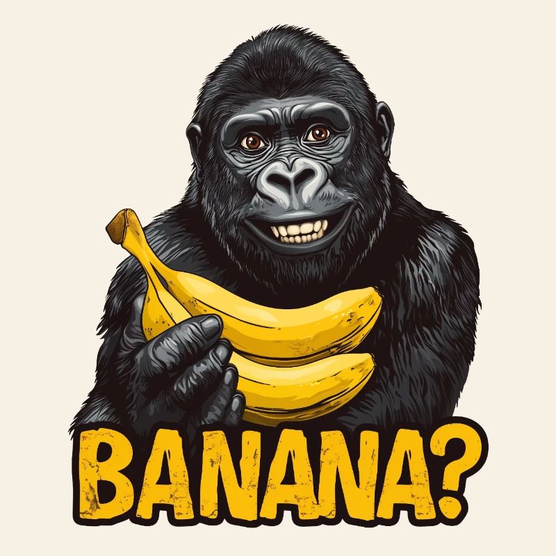Gorilla mit Bananen