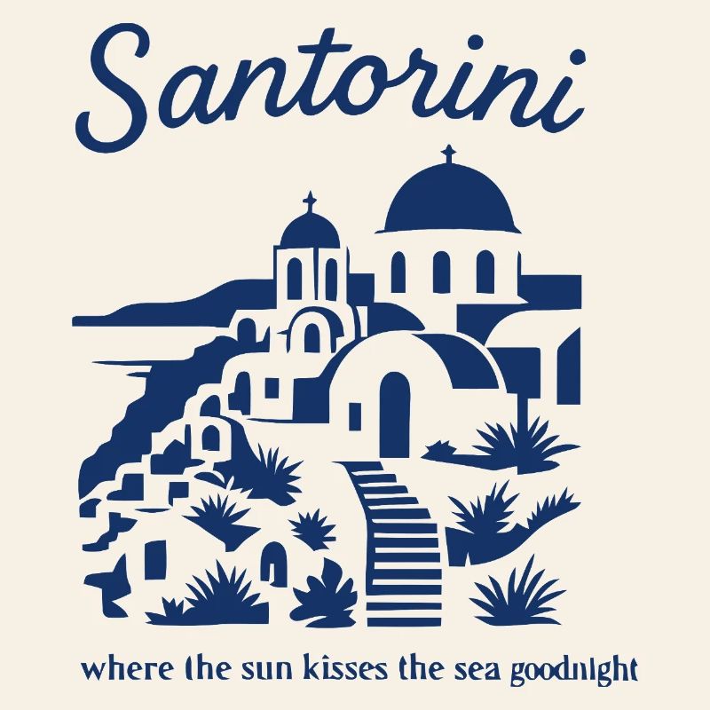 Santorini Sunsets Mountainscape Design