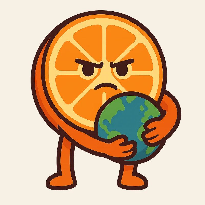 Der orangefarbene Protektor