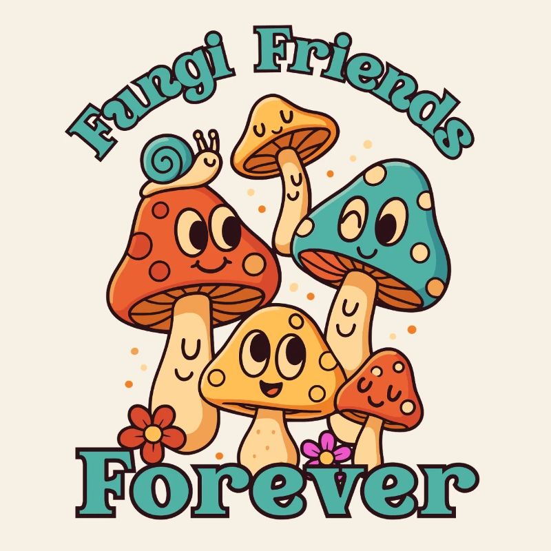 Fungi Friends Forever - Conception de dessin animé