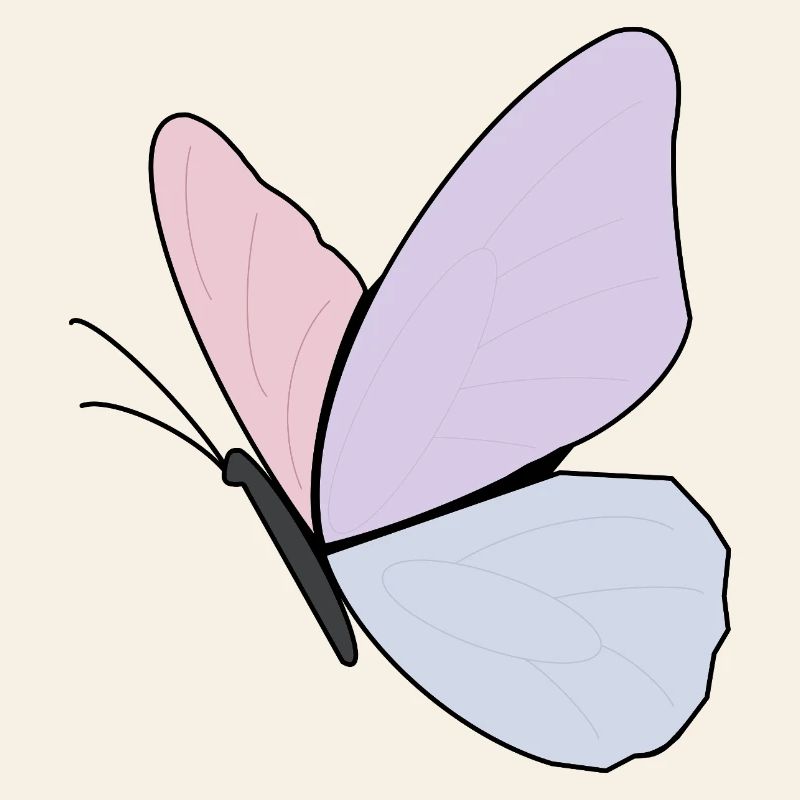 Conception de papillon pastel