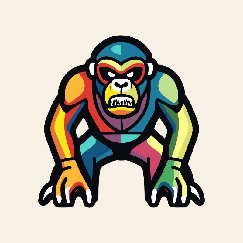 Gorilla Halloween Comic Funny