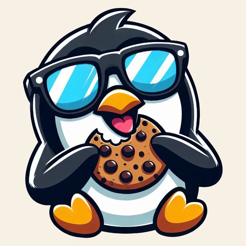 Cute Penguin Cookie Cartoon Dessert Snacking